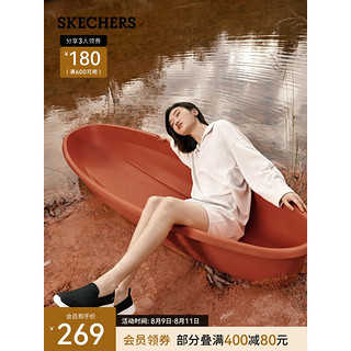 SKECHERS 斯凯奇 一脚蹬健步鞋子男女同款软底减震休闲运动网面15600\/54600 女款/黑色/白色/BKW 女款38