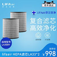 LIFAair 丽风 芬兰LIFAair LA33除霾加强型复合滤芯  适用于LA500V 净化器