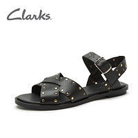 Clarks 其乐 女士平底铆钉凉鞋 261478854