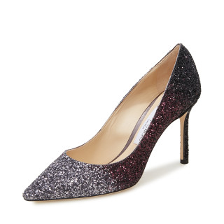 jimmy choo 周仰杰 romy 85系列 女士高跟鞋 romy 85vnb 银色/紫色