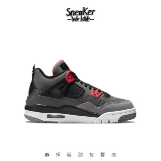 NIKE 耐克 Air Jordan 4 AJ4 红外线 黑灰红复古篮球鞋 408452-061 38.5