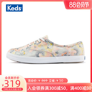 Keds帆布鞋女鞋低帮浅口单鞋彩色印花女鞋休闲鞋WF59925