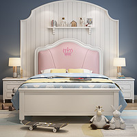 梵宜 实木床812#双人床现代简约1.2m公主床经济型卧室家用儿童床