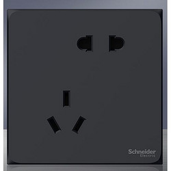 Schneider Electric 施耐德电气 皓呈系列 错位五孔插座 雅致黑