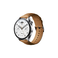 Xiaomi 小米 Watch S1 Pro 智能手表 1.47英寸 银色不锈钢表壳 棕色真皮表带 (北斗、GPS、血氧)