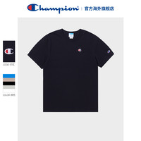 Champion官方t恤夏季情侣款潮流百搭纯色休闲圆领短袖T恤男士