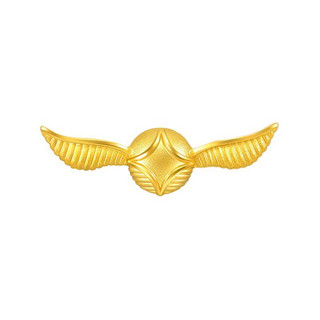 mintygreen哈利波特系列93287e金色飞贼足金耳钉05g