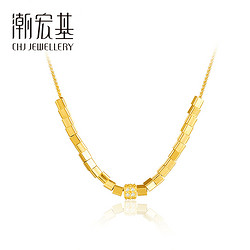 CHJ JEWELLERY 潮宏基 小方糖 时尚套链甜蜜方糖女士时尚S925项链 386