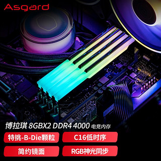Asgard 阿斯加特 博拉琪系列 DDR4 4000MHz 16GB台式机内存 RGB灯条