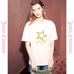Juicy Couture 橘滋 水果系杨桃圈圈绣女式T恤