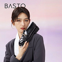 BASTO 百思图 春新款商场同款气质流苏链条浅口乐福鞋女单鞋A5216AA1