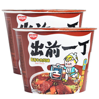 出前一丁 日清（NISSIN） 出前一丁 方便面拉面 酱香牛肉风味 碗面 107g*2碗