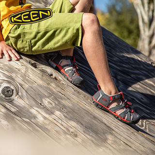 KEEN官方 夏季新品 SEACAMP II CNX系列保护脚趾儿童凉鞋溯溪鞋 磁铁灰/烟雨色-1022970 30