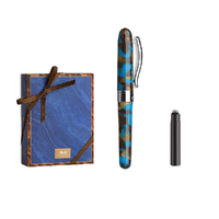 ipluso 意索 钢笔 万象系列 迷你款 润蓝 F尖 墨囊礼盒装