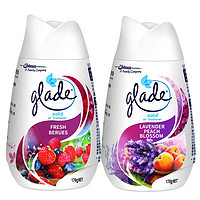 Glade 佳丽 清香空间固体清香胶 170g*2瓶 薰衣草桃花+清新莓果