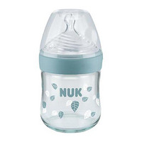 NUK 玻璃彩色奶瓶 硅胶奶嘴款 120ml 雨后森林 M 0-6月