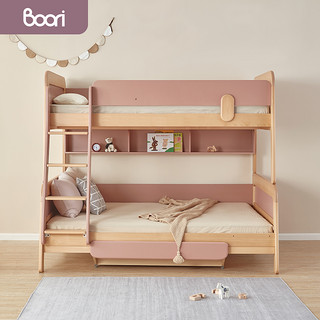 Boori艾芙兰全实木高低床上下铺儿童床小户型上下床双层床子母床