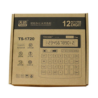 Tianse 天色 TS-1720 台式机计算器 白色