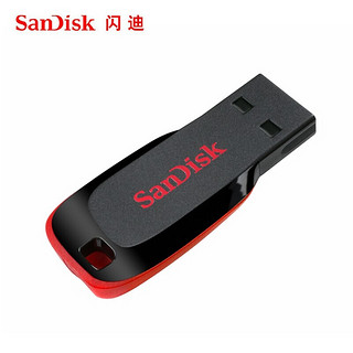 SanDisk 闪迪 USB2.0 U盘 CZ50酷刃 时尚设计 黑红色 安全加密软件 学生优盘 商务办公 投标优盘 8GB