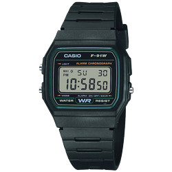 CASIO 卡西欧 男士石英腕表 F-91W-3SDG