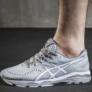 ASICS 亚瑟士 Gel-kayano 23 男子跑鞋 T646N-4907 中灰色/白色/炭灰色 41.5