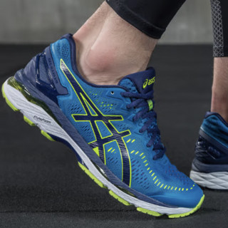 ASICS 亚瑟士 Gel-kayano 23 男子跑鞋 T646N-4907 蓝色/黄色/蓝色 47