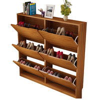 雅美乐 YXG602 多功能翻斗鞋柜 梨木色 六门