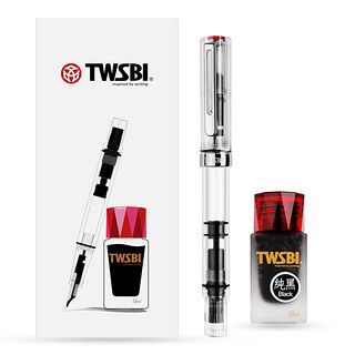 TWSBI 三文堂 钢笔 ECO系列 苹果白 EF尖 墨水礼盒装