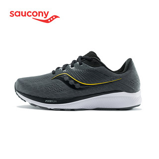 Saucony索康尼21新款GUIDE向导14男子训练跑鞋支撑跑步鞋 炭灰-45 41