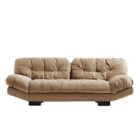 LINSY 林氏家居 致·零感系列 TBS009-A 科技布艺沙发 三人位 浅卡色