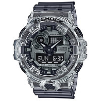 G-SHOCK Men's Analog-Digital Skeleton Clear Resin Strap Watch 53.4mm腕表