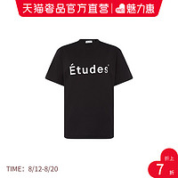 Études ETUDES黑色基础款印花男士T恤男装