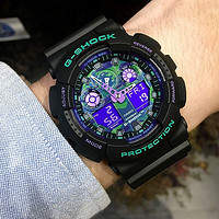 CASIO 卡西欧 G-SHOCK系列 男士石英表 GA-100BL-1ADR