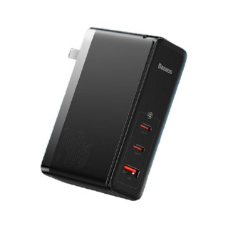 BASEUS 倍思 GaN5 Pro 氮化镓充电器 USB-A/双Type-C 140W 黑色+双Type-C 数据线 240W 1m 黑色