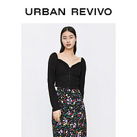 URBAN REVIVO 女士V领紧身T恤 YL06R4MN2001