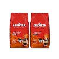 LAVAZZA 拉瓦萨 经典意式浓缩金牌咖啡豆现磨香醇黑咖啡1kg*2袋