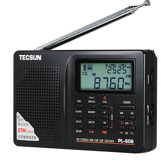 TECSUN 德生 PL-606 收音机 黑色