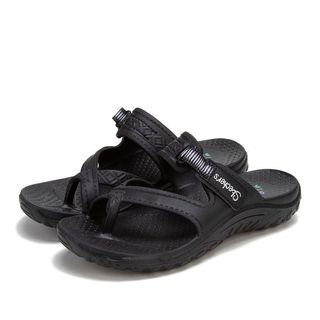 SKECHERS 斯凯奇 Reggae-Clearwater 女子户外拖鞋 111150/BBK 黑色 36