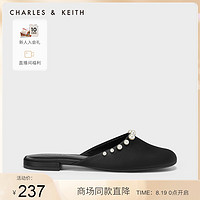 CHARLES & KEITH CHARLES＆KEITH22夏季新款CK1-70900364女士珍珠装饰平跟穆勒鞋