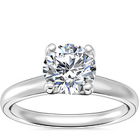 Blue Nile 0.56克拉圆形切工钻石+Amour 单石订婚戒指