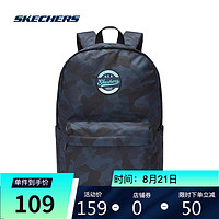 SKECHERS 斯凯奇 男女运动休闲潮流中学生书包双肩背包 L419U033 0029深蓝黑 均码