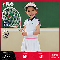 FILA 斐乐 童装女小童连衣裙2022年夏季新款大满贯网球运动POLO裙子