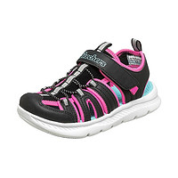 SKECHERS 斯凯奇 SKECHERS GIRLS系列 302100L-BKPK 女童包头凉鞋 黑色/粉红色 32码