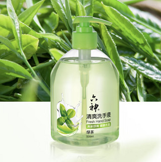 六神 清爽洗手液 绿茶 500ml