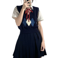 晨曦划破夜空 JK制服 女士马甲 浓绀色 S