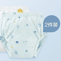 PLUS会员：全棉时代 宝宝如厕训练裤2条装 90/50