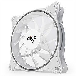 aigo 愛國者 臺式電腦機箱風扇冰魄彩虹V1風扇 白色[1個裝]