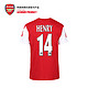 Arsenal阿森纳官方 125周年纪念复古圆领运动短袖亨利印号T恤