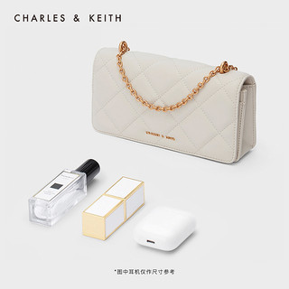 CHARLES＆KEITH 菱格包CK6-10680924长款钱包斜挎女包 Cream奶白色