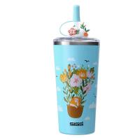 SIGG 希格 316不锈钢吸管保温杯 500ml 天青色